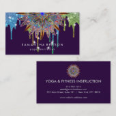 Carte De Visite Logo élégant Lotus Flower Yoga (Devant / Derrière)