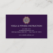 Carte De Visite Logo élégant Lotus Flower Yoga (Dos)