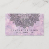 Carte De Visite Logo élégant Lotus Flower Yoga (Devant)