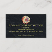 Carte De Visite Logo élégant Lotus Flower Yoga (Dos)