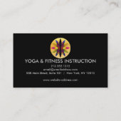 Carte De Visite Logo élégant Lotus Flower Yoga (Dos)