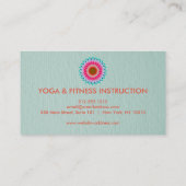Carte De Visite Logo élégant Lotus Flower Yoga (Dos)