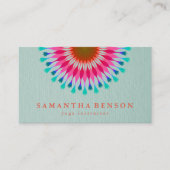 Carte De Visite Logo élégant Lotus Flower Yoga (Devant)