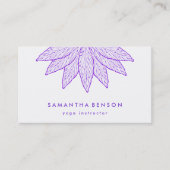 Carte De Visite Logo élégant Lotus Flower Yoga (Devant)