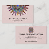 Carte De Visite Logo élégant Lotus Flower Yoga (Devant / Derrière)