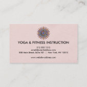 Carte De Visite Logo élégant Lotus Flower Yoga (Dos)