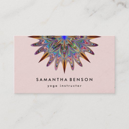 Carte De Visite Logo élégant Lotus Flower Yoga (Devant)