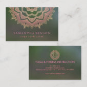 Carte De Visite Logo élégant Lotus Flower Yoga (Devant / Derrière)