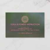 Carte De Visite Logo élégant Lotus Flower Yoga (Dos)
