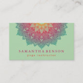 Carte De Visite Logo élégant Lotus Flower Yoga (Devant)