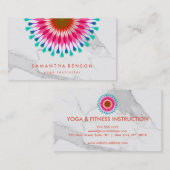 Carte De Visite Logo élégant Lotus Flower Yoga (Devant / Derrière)