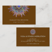 Carte De Visite Logo élégant Lotus Flower Yoga (Devant / Derrière)