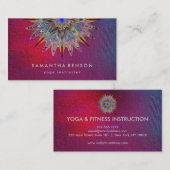 Carte De Visite Logo élégant Lotus Flower Yoga (Devant / Derrière)