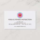 Carte De Visite Logo élégant Lotus Flower Yoga (Dos)