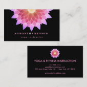 Carte De Visite Logo élégant Lotus Flower Yoga (Devant / Derrière)