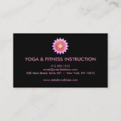 Carte De Visite Logo élégant Lotus Flower Yoga (Dos)