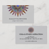 Carte De Visite Logo élégant Lotus Flower Yoga (Devant / Derrière)