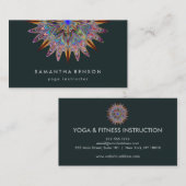 Carte De Visite Logo élégant Lotus Flower Yoga (Devant / Derrière)