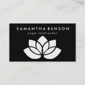 Carte De Visite Logo élégant Lotus Flower Yoga (Devant)