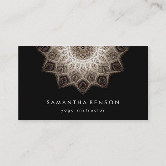 Carte De Visite Logo élégant Lotus Flower Yoga (Devant)