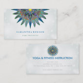 Carte De Visite Logo élégant Lotus Flower Yoga (Devant / Derrière)
