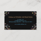 Carte De Visite Logo élégant Lotus Flower Yoga (Dos)