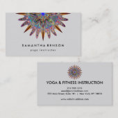 Carte De Visite Logo élégant Lotus Flower Yoga (Devant / Derrière)