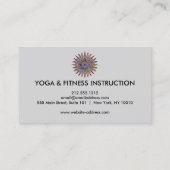 Carte De Visite Logo élégant Lotus Flower Yoga (Dos)