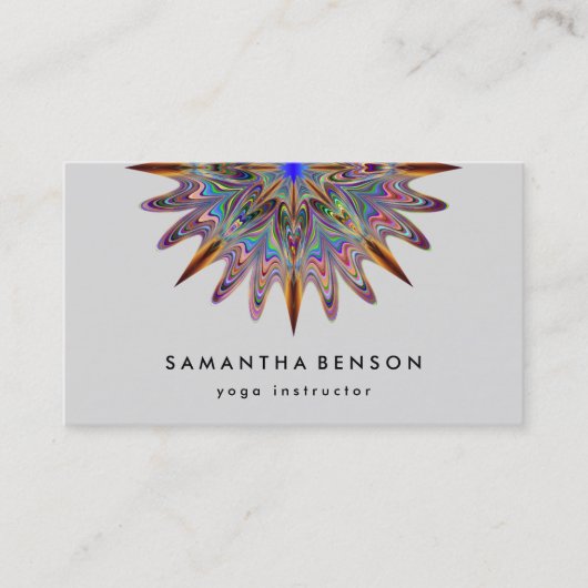 Carte De Visite Logo élégant Lotus Flower Yoga (Devant)