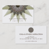 Carte De Visite Logo élégant Lotus Flower Yoga (Devant / Derrière)
