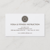 Carte De Visite Logo élégant Lotus Flower Yoga (Dos)