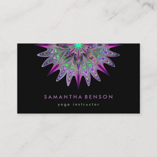 Carte De Visite Logo élégant Lotus Flower Yoga (Devant)