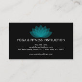 Carte De Visite Logo élégant Lotus Flower Yoga (Dos)