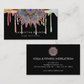 Carte De Visite Logo élégant Lotus Flower Yoga (Devant / Derrière)