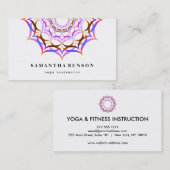 Carte De Visite Logo élégant Lotus Flower Yoga (Devant / Derrière)