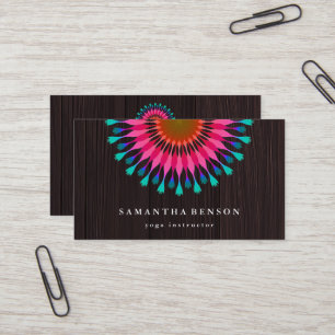 Carte De Visite Logo élégant Lotus Flower Yoga