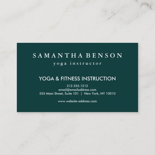 Carte De Visite Logo élégant Lotus Flower Yoga (Dos)