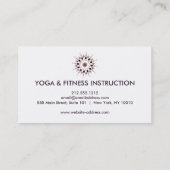 Carte De Visite Logo élégant Lotus Flower Yoga (Dos)