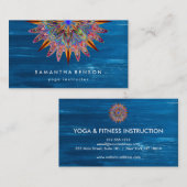 Carte De Visite Logo élégant Lotus Flower Yoga (Devant / Derrière)
