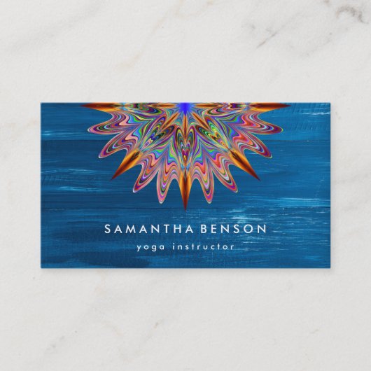 Carte De Visite Logo élégant Lotus Flower Yoga (Devant)