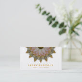 Carte De Visite Logo élégant Lotus Flower Yoga (Debout devant)