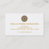 Carte De Visite Logo élégant Lotus Flower Yoga (Dos)