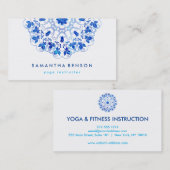 Carte De Visite Logo élégant Lotus Flower Yoga (Devant / Derrière)