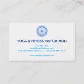 Carte De Visite Logo élégant Lotus Flower Yoga (Dos)
