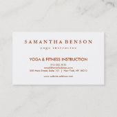 Carte De Visite Logo élégant Lotus Flower Yoga (Dos)