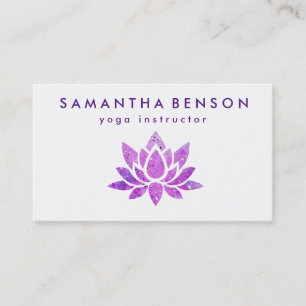 Carte De Visite Logo élégant Lotus Flower Yoga