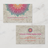 Carte De Visite Logo élégant Lotus Flower Yoga (Devant / Derrière)