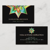 Carte De Visite Logo élégant Lotus Flower Yoga (Devant / Derrière)