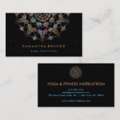 Carte De Visite Logo élégant Lotus Flower Yoga (Devant / Derrière)