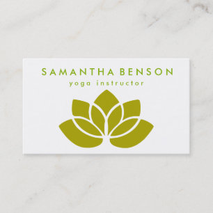 Carte De Visite Logo élégant Lotus Flower Yoga